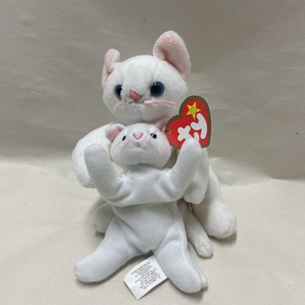 Ty Flip the Cat Beanie Baby Beanbag Plush with Mini Beanie Flip lot 1993 Vintage